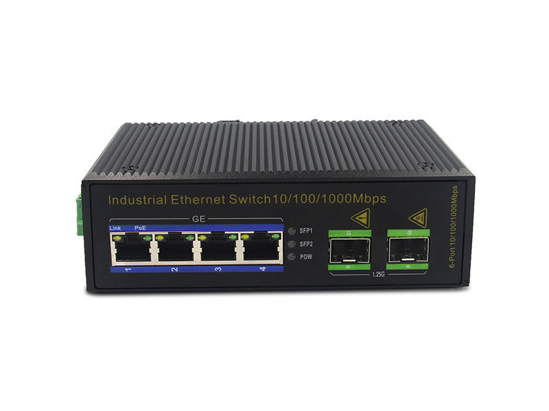 interruptor de Ethernet de la fibra 100Base-T de 3W IP40 MSG1204 el 1000M