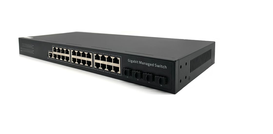 Interruptor MSG8424 24 BaseTX POE PSE de Ethernet de la gestión industrial de 4 SFP