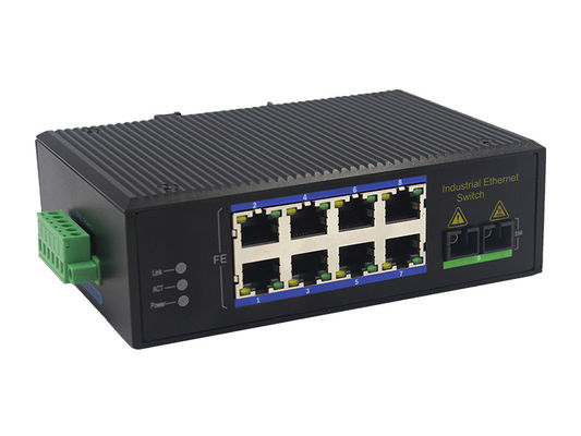 MSE1108P el 100M interruptor portuario del PoE de la fibra óptica del 10BaseT de 8 DC12V