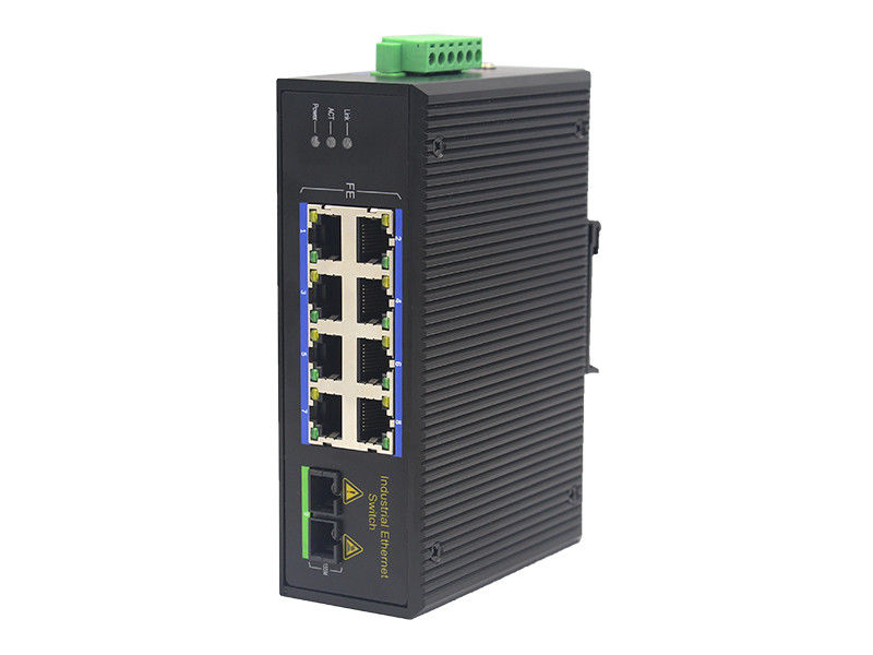 MSE1108P el 100M interruptor portuario del PoE de la fibra óptica del 10BaseT de 8 DC12V