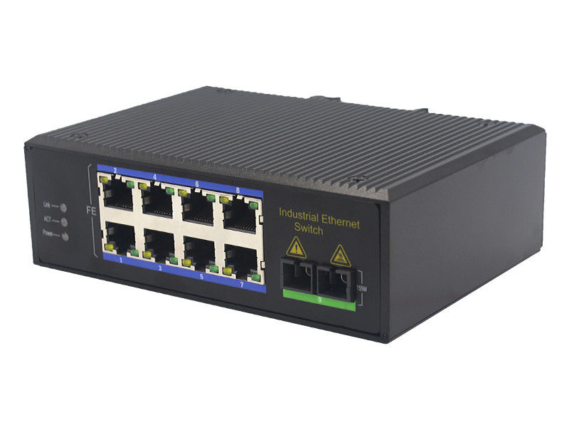 MSE1108P el 100M interruptor portuario del PoE de la fibra óptica del 10BaseT de 8 DC12V