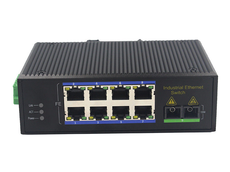 MSE1108P el 100M interruptor portuario del PoE de la fibra óptica del 10BaseT de 8 DC12V