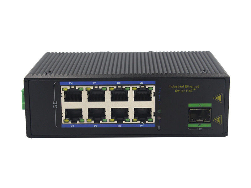 Interruptor industrial IP40 de Ethernet de MSG1108P 100Base-T RJ45 el 1000M PoE