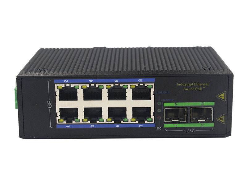 Interruptor industrial 3W de Ethernet de MSG1208P 100Base-T RJ45 el 1000M PoE